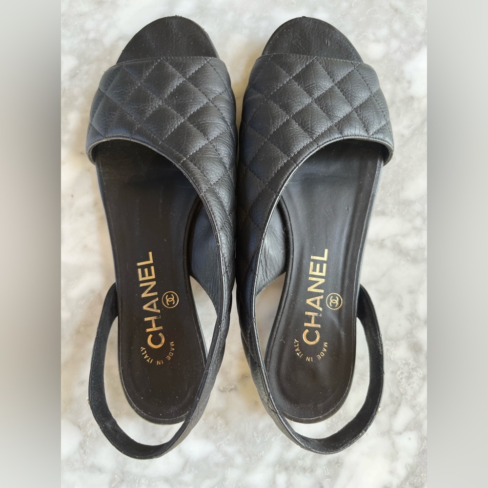Authentic Chanel sling-backs, size 37